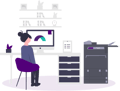 Office Worker With Printer-1